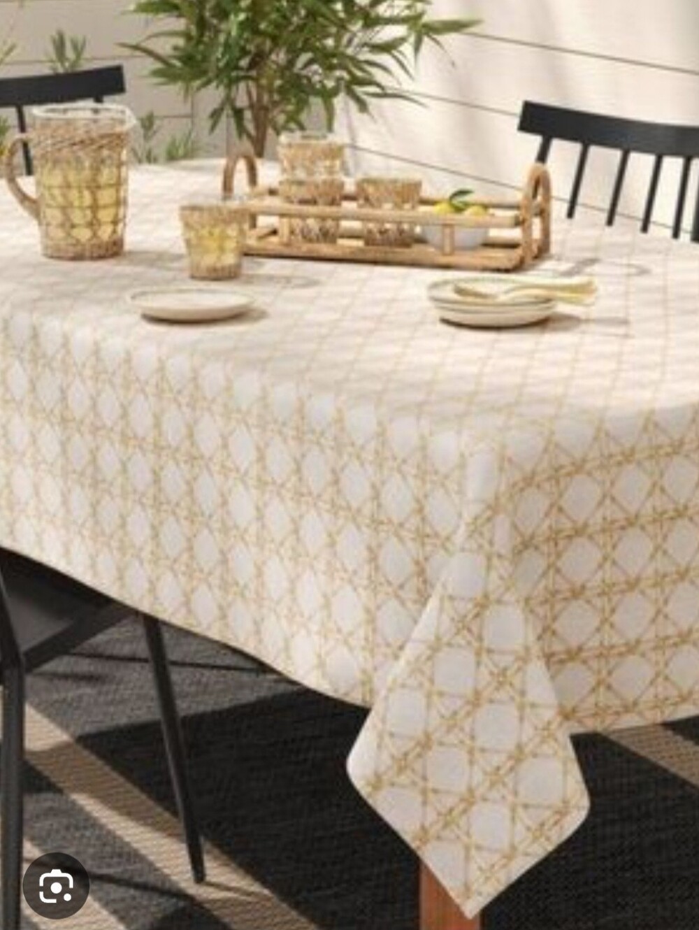 Threshold 84"x60" Rectangular Tablecloth - Picture 4 of 4